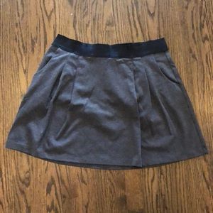 GAP heather gray A-line full skirt with pockets!